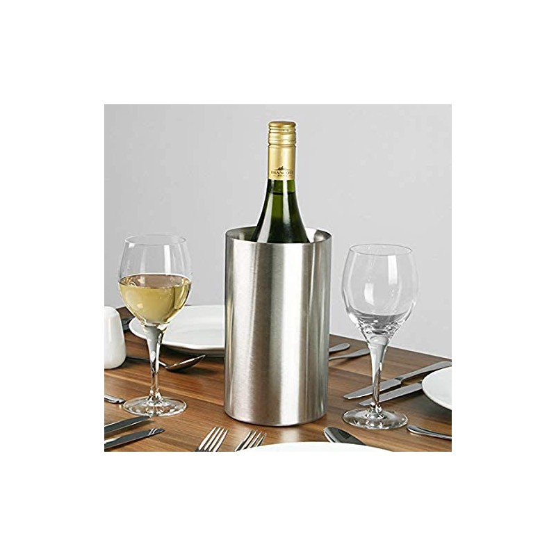bar@drinkstuff Stainless Steel Double Walled Wine Cooler 1.6ltr Wine Chiller,