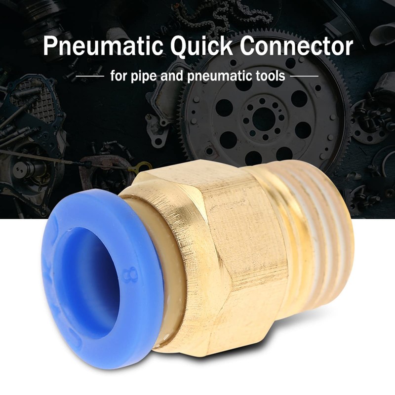 TOPINCN 10Pcs Pneumatic Quick Connector Air Fittings Adapter 8Mm Diameter