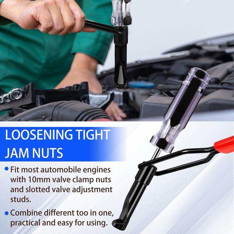 lizenoz 10mm Valve Adjustment Tool with Feeler Gauge - Jam