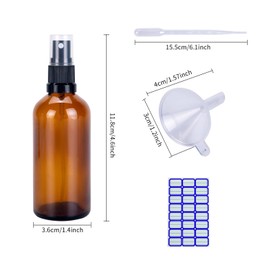 4 x Kleine Sprühflasche Klein Glas,Braunglas Sprühflasche 50ml,Zerstäuber Sprühflasche Glas Sprühflasche Braunglas,Kleine Sprühflaschen Zum Befüllen,Leere Sprühflaschen Zum Befüllen,Glassprühflaschen