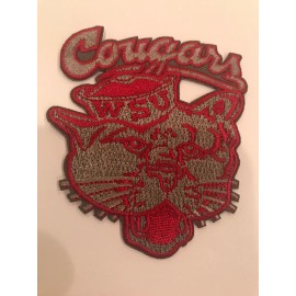 WSU Wazzu Washington State Cougars Vintage Embroidered Iron-On Patch 3” X 2.5"