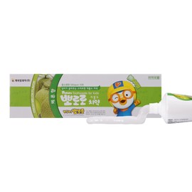 Pororo Kids Whitening Sensitive Toothpaste - Cavity Protection low fluoride Oral Care With 4 Fruit Flavors, Improving Gum Health, Removing Plaque To Strengthen Enamel 90g/3.17 Oz( Melon - 4 packs)