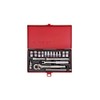 KING TONY 2519SR Socket Wrench, 1/4-inch, Set of 18