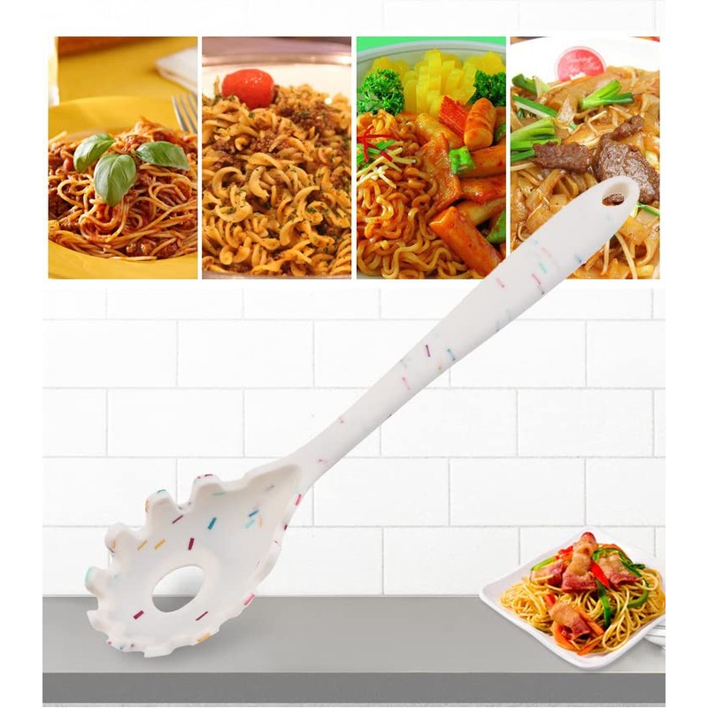Silicone Pasta Fork (11.5"), High Heat Resistant to 480°F, Hygienic