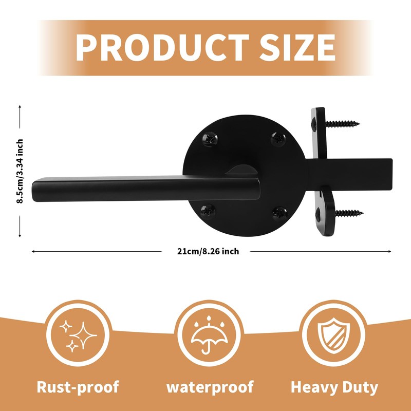 XIAOPEIZHI Two Sided gate Latch,gate Latch for Outdoor Fence, Wooden