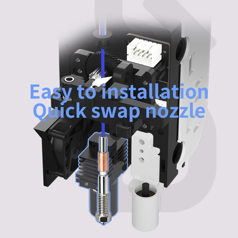 2PCS 450°C High-Temp Nozzle for Qidi Tech 4 Plus, 0.4mm