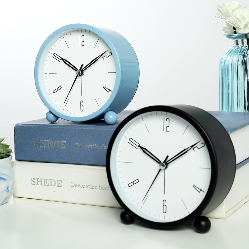 CYMNER modern minimalist metal table clock, an alarm clock with