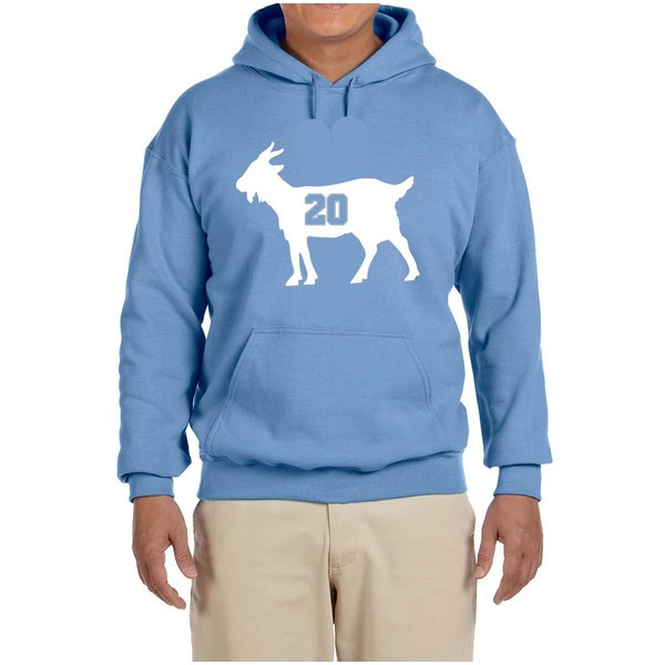 Blue Detroit Barry Sanders Goat Hooded Sweatshirt Adult XL