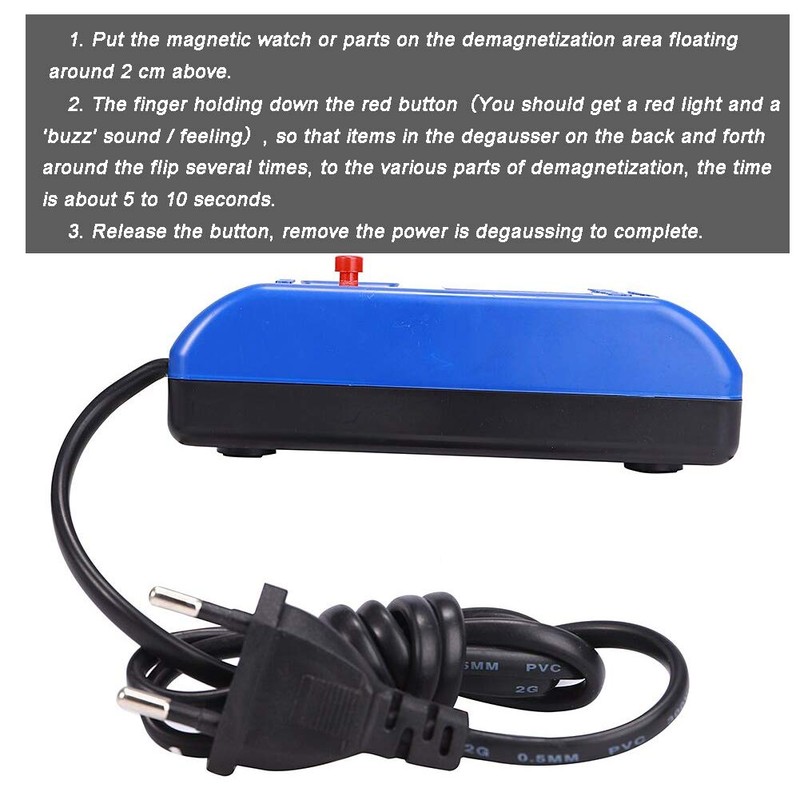 Demagnetizer,Professional Watch Demagnetizer,Watch Repair Kit, Watch Repair Degaussing Demagnetizer Tool,Magnetizer