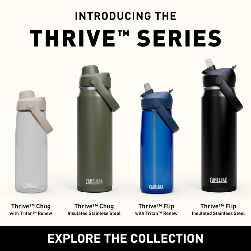 CamelBak Thrive Chug 32oz Insulated Stainless Steel Water Bottle, Yellow