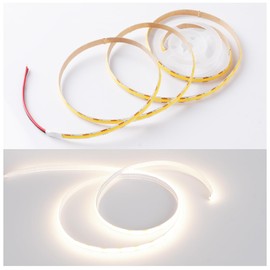 COB LED Strip Lights, Super Bright COB LED Strip Light, 5V Flexible LED Tape Light for TV LED Backlight, Mirrors, Display Cabinet, Shelf, DIY (4000K No USB Head, 6.56FT)