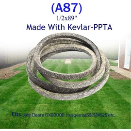 Kevlar Lawn Mower Belt Compatible with John Deere GX20006 Husqvarna 532124525 1/2 "x89" (A87)