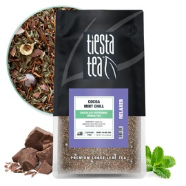 Tiesta Tea - Cocoa Mint Chill Loose Leaf Tea | Chocolate Peppermint Herbal Rooibos Blend | Non-Caffeinated | Hot or Iced | Makes Up to 200 Cups | Resealable Bulk Pouch | 12 Ounce
