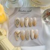 Gold Glitter Gras Handmade Nail Tips✨️ - Almond / 골드