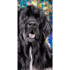 CafePress Newfoundland Painting Large Beach Towel, Soft Towel with Unique Design