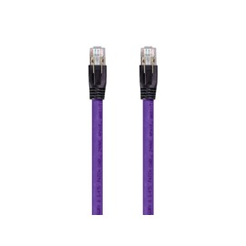 Monoprice 131077 Cat8 Ethernet Network Cable - 1 feet - Purple | 2GHz, 40G, 24AWG, S/FTP - Entegrade Series