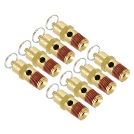PATIKIL 1/4" Male NPT Safety Valve, 8 Pack Air Pressure Release Valve for Air Compressor, 135PSI Set Pressure