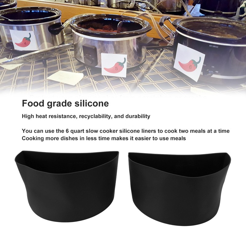 6 Quart Reusable Silicone Slow Cooker Liner 6 QT Slow