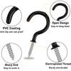 benlidoner 120Pcs Cup Hook Metal Ceiling Hooks Multipurpose Vinyl Coated