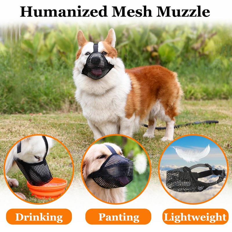 Crazy Felix Dog Muzzle, Soft Mesh Muzzle for Small Medium