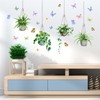 WOHAHA Wall Sticker, Stylish, Plant, Wall Hanging Potted Plant, Butterfly,