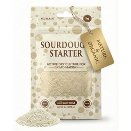 Sourdough Starter Culture – Dehydrated Wild Dry Yeast for Baking Homemade Artisan Bread – Organic, Non-GMO, Fresh, Long-Lasting & Beginner-Friendly (5 Grams)