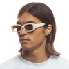 AIRE Ceres Sunglasses - White, Rectangle, Unisex, Sleek and Slimline