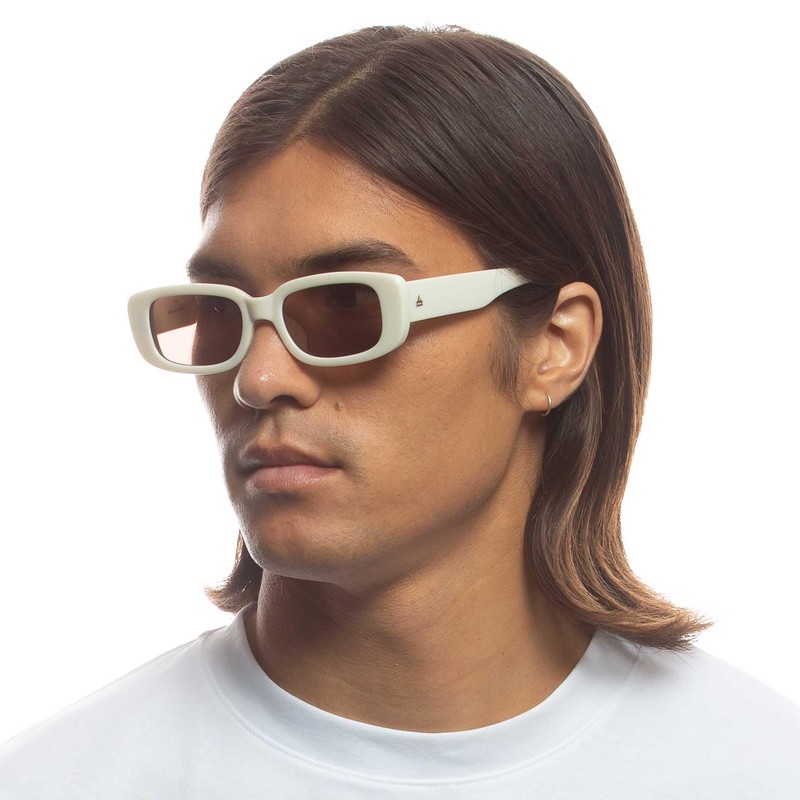 AIRE Ceres Sunglasses - White, Rectangle, Unisex, Sleek and Slimline