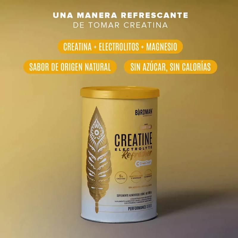 Creatina Monohidratada Birdman Refresher Electrolyte 500 Gr Lemon Lime
