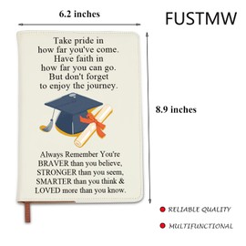 BNQL Graduation Notebook Gift Leather Journal Notebook for Graduation Gifts for Her Him High School College Graduates Gift (graduation notebook)