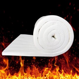 Ceramic Fiber Blanket, Fireproof Insulation Baffle, Rated to 2400F, Size 32"x24", 1" Thick, High-Temperature Resistance for Pizza Oven Stoves, Kilns, Forges, Pipes Insulation