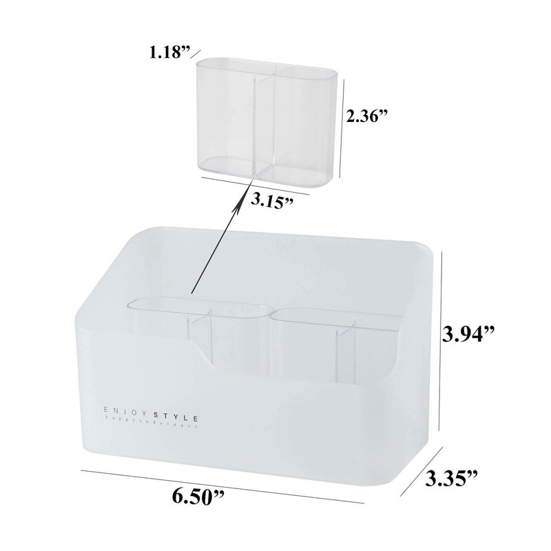 UNIKON Eunion Makeup Organizer, Clear Small Countertop Makeup Caddy Storage
