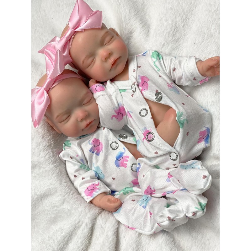 Aniiyy 10 Inch Silicone Newborn Baby Doll, Open Mouth Lifelike