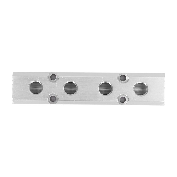 Aluminum Pneumatic Manifold Air Distribution Block, G1/2 Supply Port, G1/4-Inch