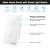 Smartyuns WiFi Smart Wall Light Switch - White, Tempered Glass