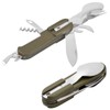 Tibapla 2Pcs Multi Functional Folding Camping Cutlery, 7 in 1