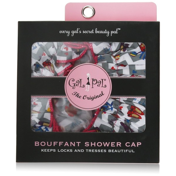 Bath Accessories Bouffant Shower Cap, Shoe Fashionista