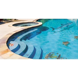 Conch Shell Porcelain Swimming Pool Mosaic (10" X 9")
