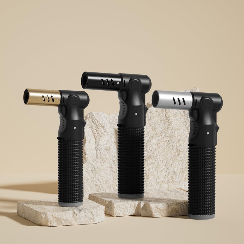 2 Pack Refillable Butane Torch Lighter with Adjustable Jet Flame,