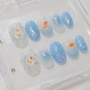 Crisp Goldfish Handmade Nail Tips - Short Oval / 뽀짝