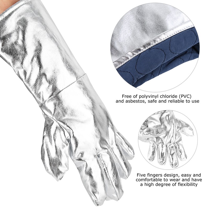700℃ High Temperature Resistance five Finger Thick Gloves Radiation Resistant