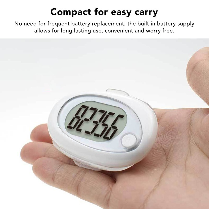 3D Pedometer Simple Step Counter with Clip Lanyard Accurate Quiet