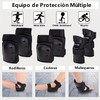 6PCS Juego de Rodilleras Coderas y Muñequeras Ajustable EVA Engrosada