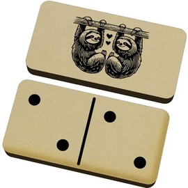 Azeeda 'Sloths In Love' Domino Set & Box (DM00043339)