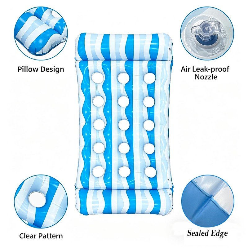 2-Pack Inflatable Pool Floats Mat for Teens, Large Pool Floaties