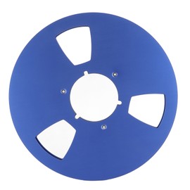 1/4 10 Inch Empty Tape Reel 3 Holes Open Reel Sound Tape Empty Reel Aluminum Reel Tape Reel for Nab Reel Blue