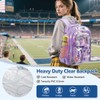 Clear Backpack with Pencil Case, Heavy Duty PVC Transparent Backpack