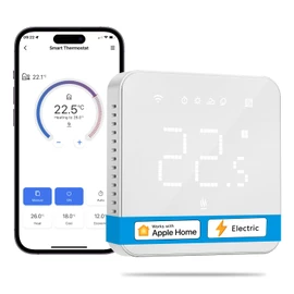 Meross Smart Radiator Thermostat with Hub, Compatible with HomeKit, Wi-Fi Heating Thermostat Compatible with Siri, Alexa and Google Assistant, Remote Control, M30 x 1.5 mm, 6 Adapters
