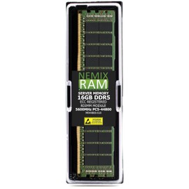 NEMIX RAM 16GB (1X16GB) DDR5 5600MHZ PC5-44800 CL46 1Rx8 1.1V 288-PIN ECC RDIMM Registered Server Memory Compatible with Dell PowerEdge R760 Rack Server