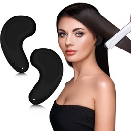 Ear Covers for Hair Coloring Hot Comb Flat Iron Hair Curling Heat Styling Hair Dryer, High-Temp Resistance/Reusable Silicone Ear Caps Avoid Ear Burns and Hair Dye Stains Ear Protector for Salon Home